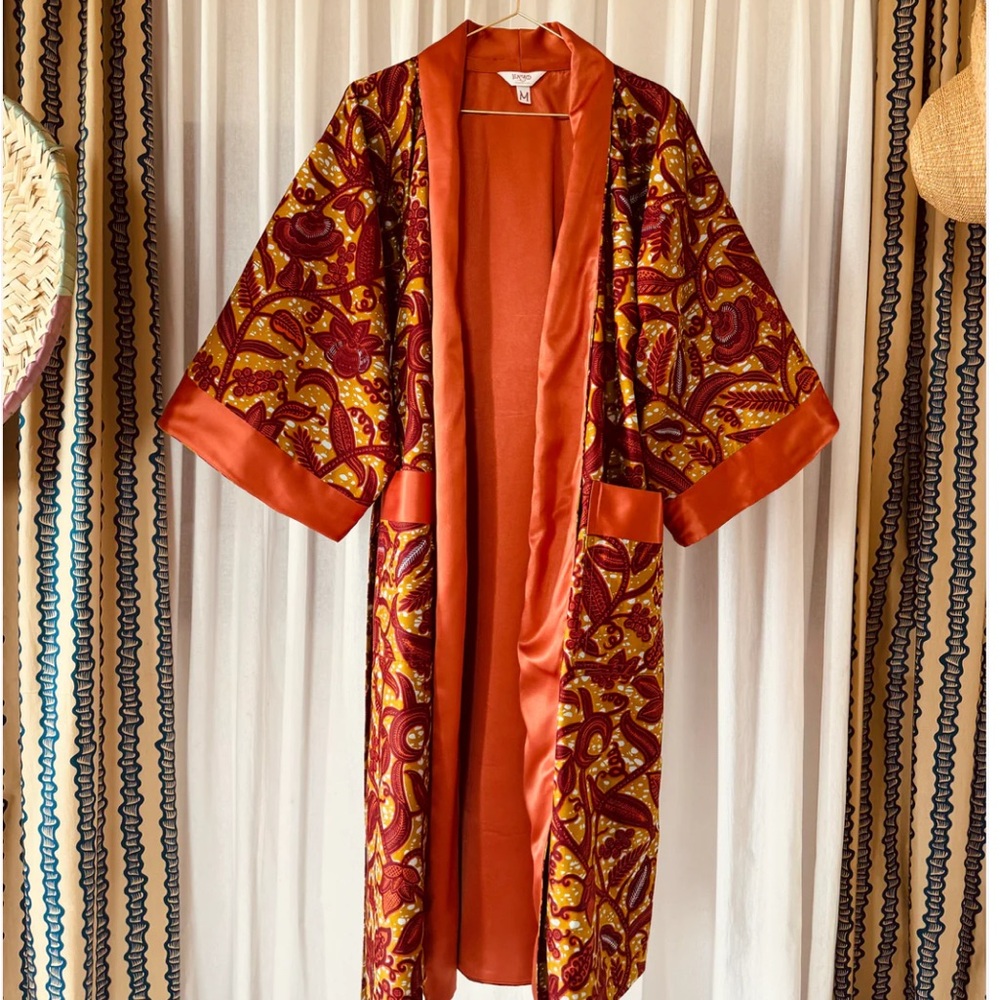 Enyo Reversible Afrikimo "Rise and Shine III" - Orange Satin